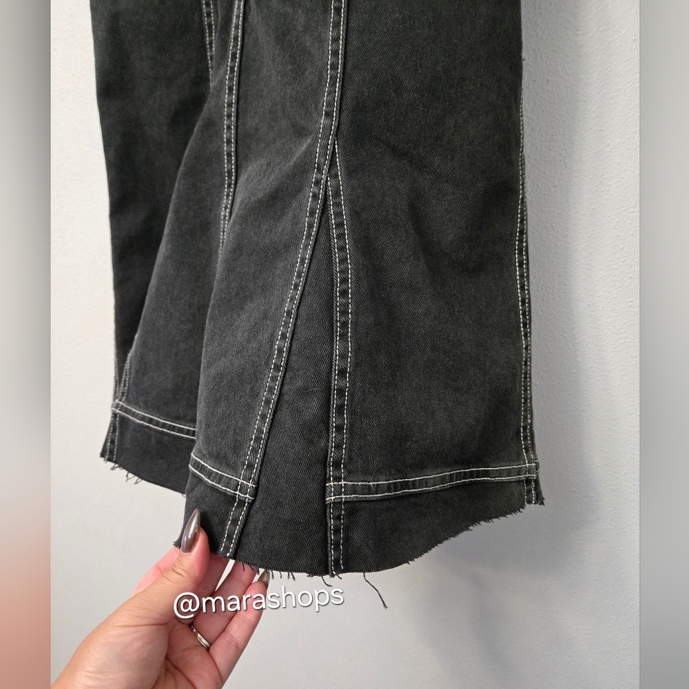 Proenza Schouler Black Short Sleeve Collared Denim Dress - Picture 4 of 9